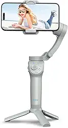 Estabilizador para Celular de Três Eixos, Controle Remoto Desmontável, Estabilizador Inteligente Portátil Plegável para Android e iPhone, Ideal para YouTube, TikTok (M01)