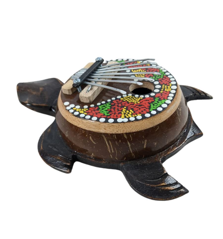 Karimba/Sanza/Piano à pouce en noix de coco - Forme Tortue