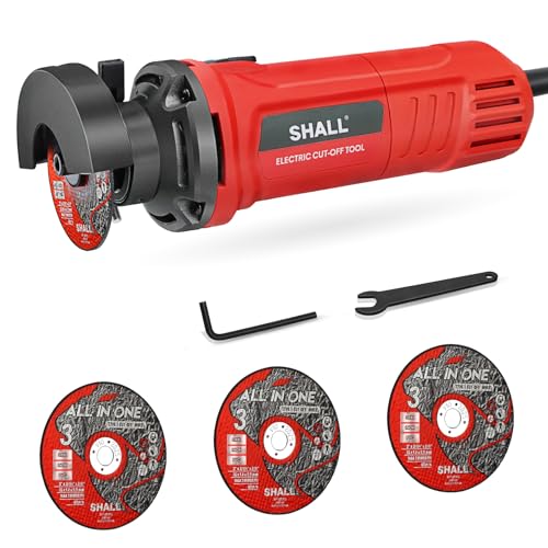 SHALL 3 Inch High-Speed Cut Off Tool, 3.5 Amp Metal Cutter Tool with 3Pcs Multifunctional Cut Off...