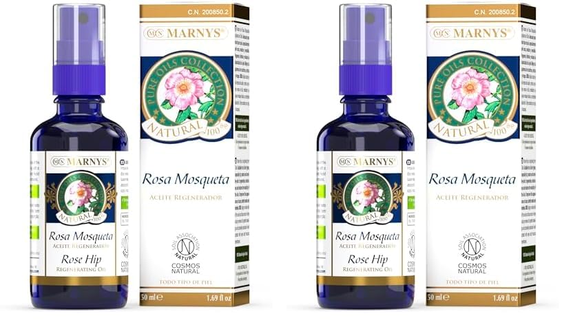 Marny's Rosa De Mosqueta Aceite Regenerador Natural 00% 50 Ml pure Regenerador 20 G (Paquete de 2)