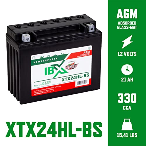 Interstate Batteries YTX24HL-BS Powersports AGM Battery #TOP20