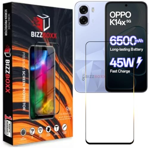 Image of Tempered Glass For OPPO K14x 5G Screen Protector Guard - HD Clarity, Anti-Fingerprint Screen Guard (OPPO K 14x - 6.75 inch) With Installation Kit - Pack of 1