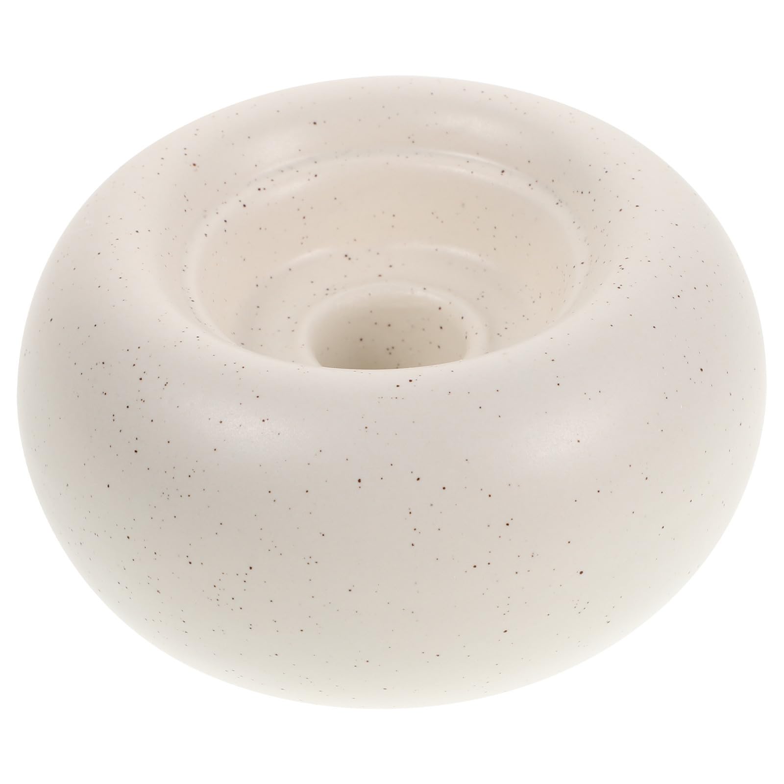 Toyvian 4 Piezas Candelabro Decorativo de Cerámica en Color Blanco para