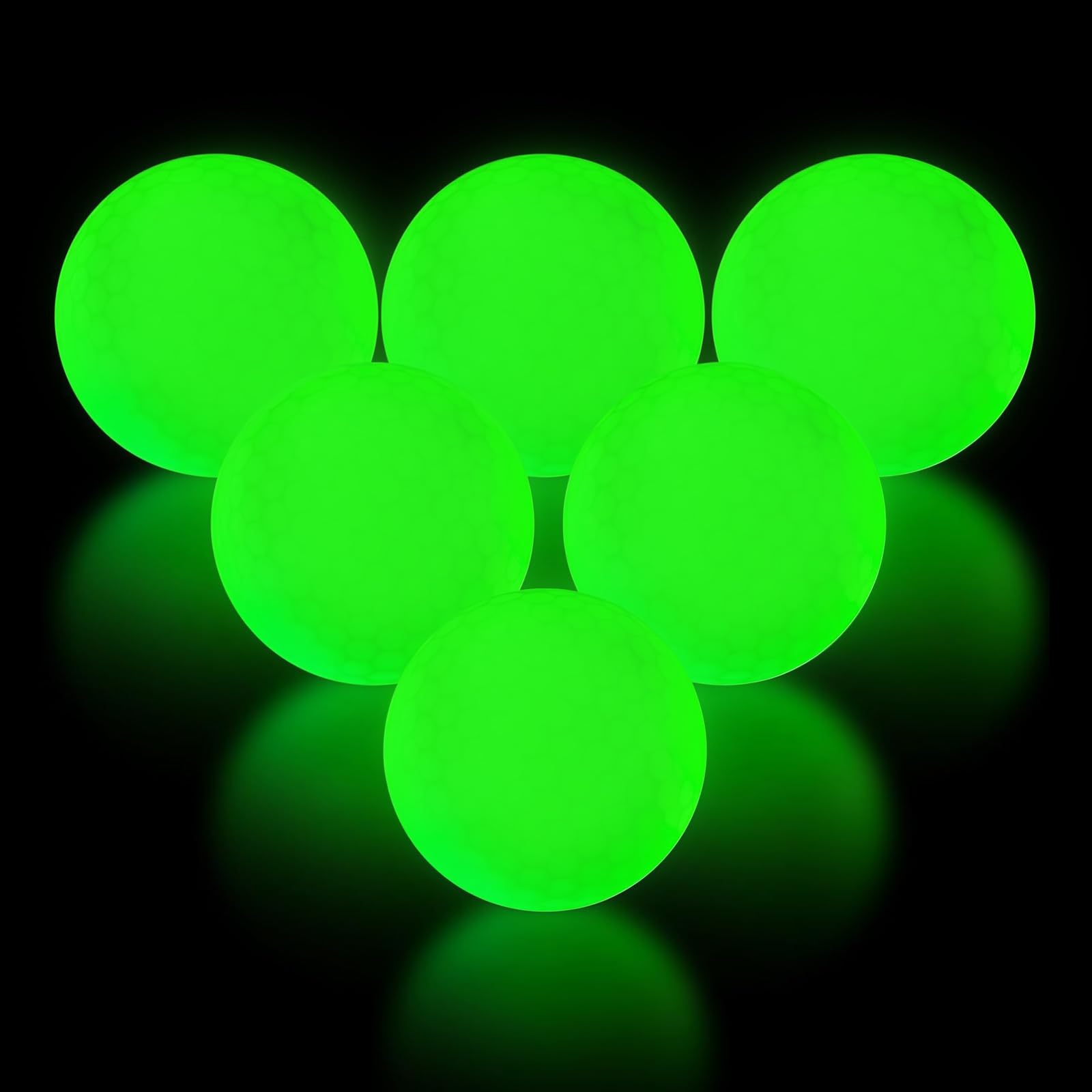 Flintronic 3/6PCS Pelotas De Golf LED Luminosas Portátiles, Juego Bolas de Entrenamiento Set