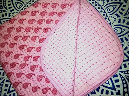 Couvre-lit bébé en coton Kantha le cadeau de naissance idéal - 6