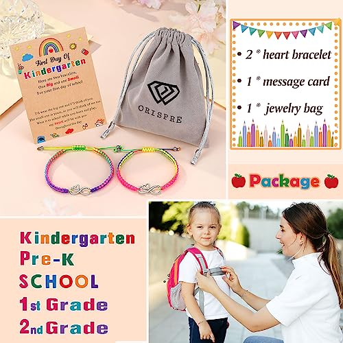 Image of Love Infinite Rainbow Bracelets- Kindergarten Pre K 1st 2nd Grade Back to School Mommy and Me Mom Daughter Gifts
