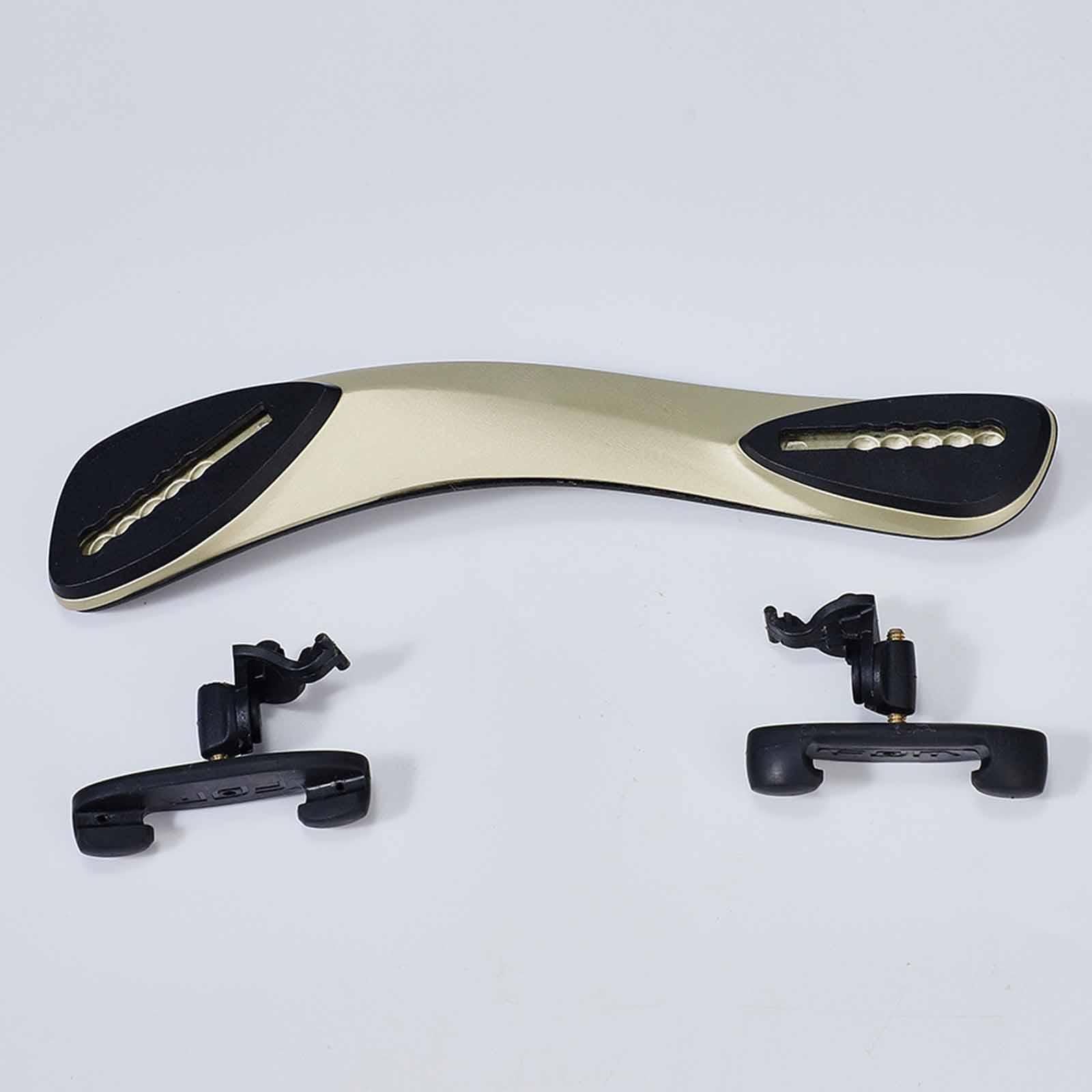Almohadilla de hombro para violín 4/4 3/4, cómoda, ligera, profesional, antideslizante, ergonómica, ajustable, Oro