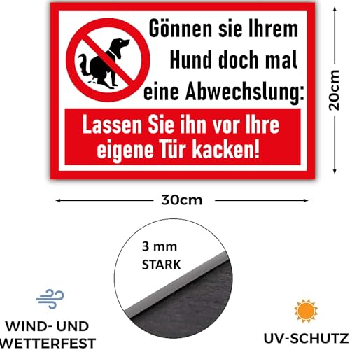 Gönnen Sie ihrem Hund eine Pause Kein Hundeklo Hundetoilette - Schild Hunde kacken verboten - Verbotsschild Hundeverbotsschild Verbot Hundeklo Hundekot Hundehaufen Hundekacke