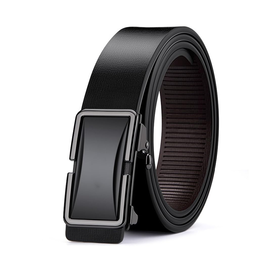 Mens leather genuine belt mens business versatile automatic buckle 115cm