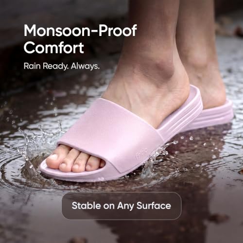 Image of Frido Arch Comfort Slides for Women & Men, Built-In Arch Support, Cushioned EVA Footbed, Non-Slip Sole, Indoor & Outdoor Slippers for Home, Beach, Pool, Travel & Daily Wear