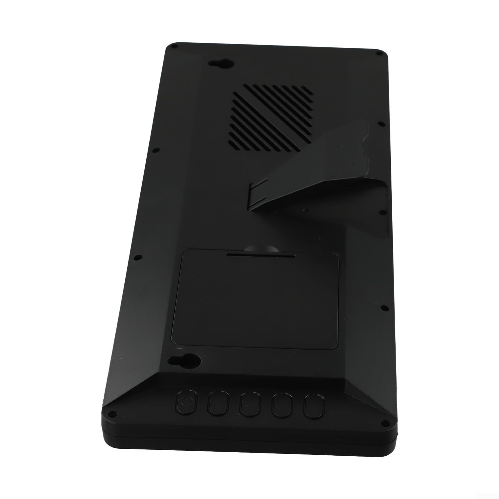 Reloj de pared LCD de pantalla grande, reloj despertador digital con temperatura, fecha, fase lunar, funciona con pilas, diseño rectangular moderno para sala de estar, color negro