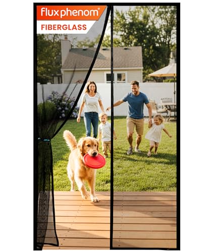 Flux Phenom Magnetic Fly Screens for Doors Heavy Duty Fiberglass- 90x210cm