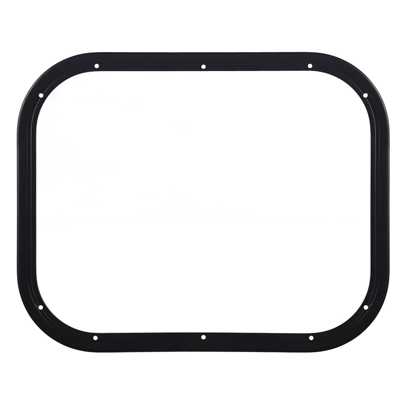 Naroote Okno RV Hartowane Szkło Czarne 500x300mm, Zaokrąglone Rogi, do