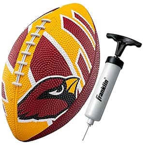 Franklin Sports NFL Arizona Cardinals Football – Youth Football – Mini 8.5″ Rubber Football – Perfect for Kids – Team Logos and Colors!