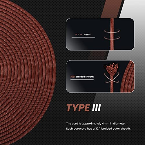 Abma Cord Paracord 620 lbs 4mm 9 Strands 100% Nylon 30M - Chocolate brown, Solid-chocolate Brown, 30 Meters - Image 4