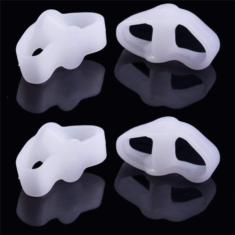 Separatori Per Alluce Valgo, Distanziatori Per Alluce per l'allineamento Dell'alluce, Correttore in Silicone per Dita Sovrapposte e Borsite, 4 pezzi