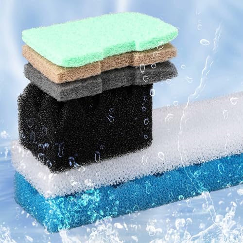 Image of Threlaco 32 Pcs Filter Media Compatible with 406 /407 Filters, Aquarium Replacement Maintenance Kit Including Biological Sponge, Ammonia /Phosphate /Nitrite Remover Pad, Aquarium Towel, Grease