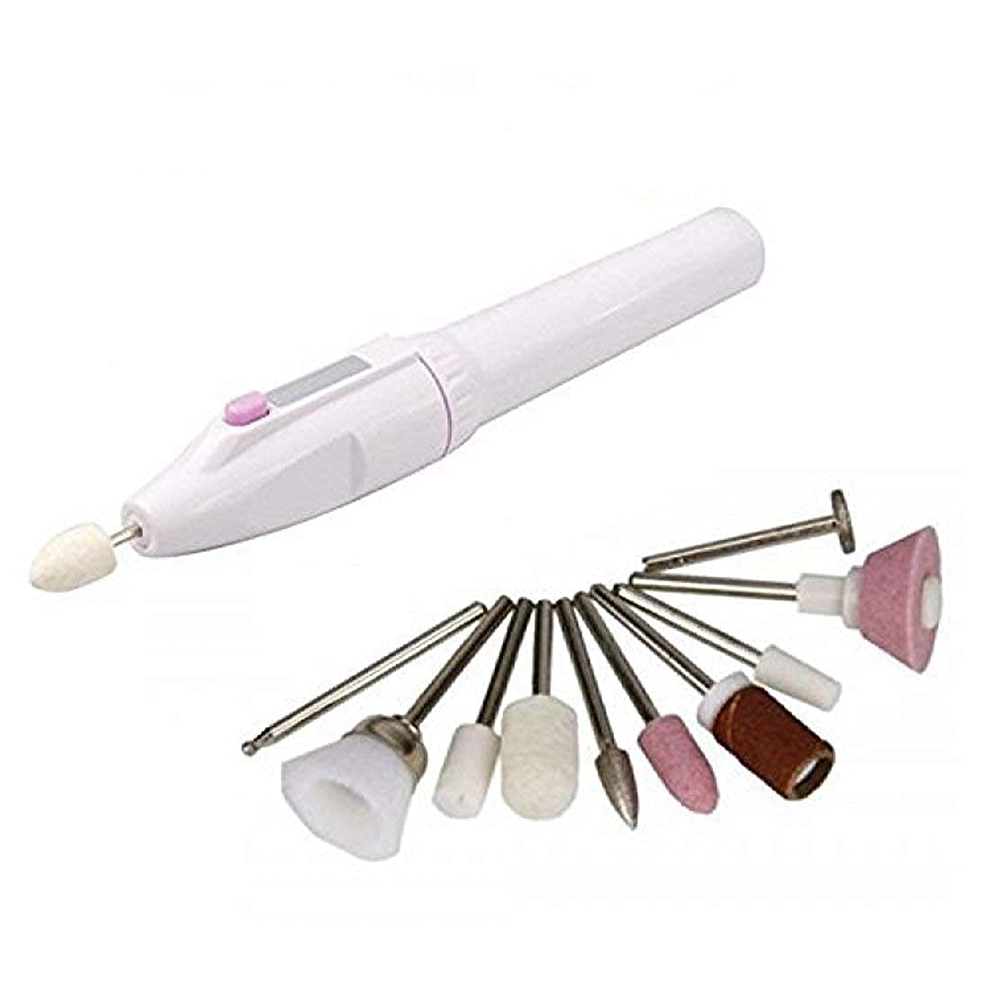 Entraxa Nail Drill Bits 5 In 1 Tool Nail Care Electric Machine Kit Grooming Gel Tip Pedicure Automatic Manicure Sets Nail Polish Art Kits (White) 1