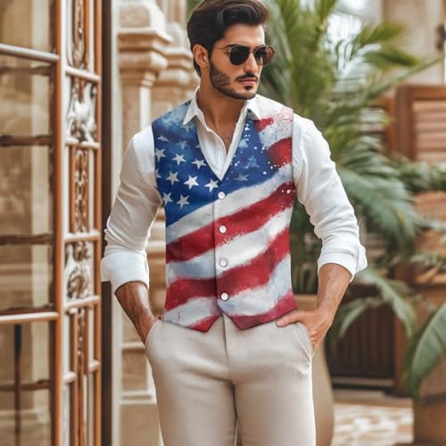 Belidome Men's Suit Vest Slim Fit with Buttons Closure Waistcoat Business Coat for Wedding Tuxedo2