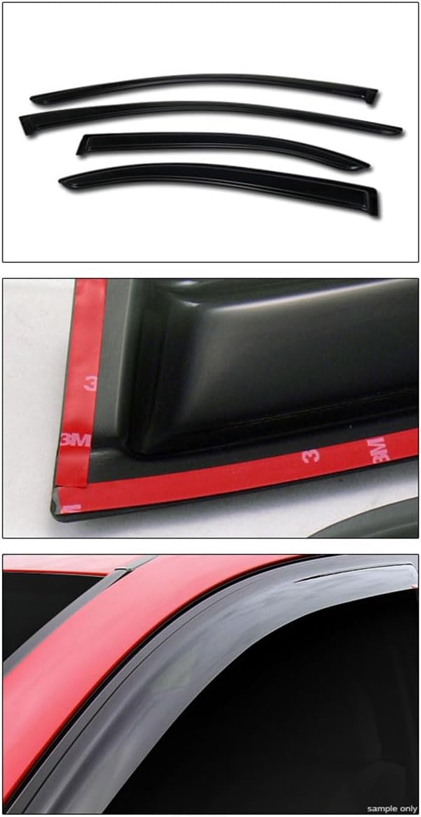 R&L Racing Window Visors Compatible with TSX 08-09 | Smoke Sun/Rain Tint Guard Deflectors 4P