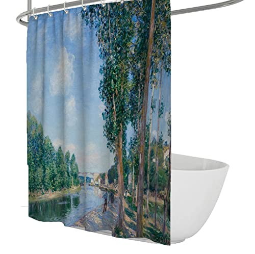Wewoo Home Rideau de Douche de Ferme Alfred Sisley Style célèbre - Peinture imperméable à...