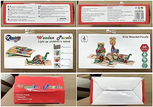 Wooden Puzzles for Toddlers 1-3 | Montessori Toys for Toddlers 2 Years Old | Puzzles for Kids 3-5 | Puzzles for Kids 4-8 Years Old | 4-Pack Toddler Puzzle Toddler Toys 8 51ETbbCw9LL. AC