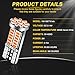 iFunyLED 10Pcs Super Bright 194 T10 168 2825 W5W 34-SMD 3014 Chipsets Replacement LED Bulb for Car Trunk Interior Dome Map Door Courtesy License Plate Lights - Amber Yellow