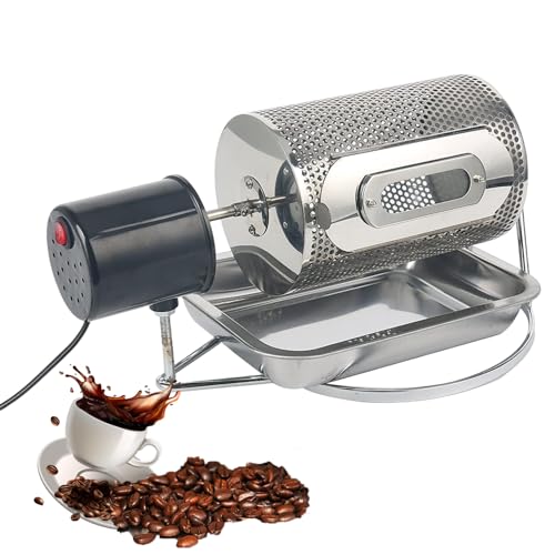 Professional Grain Drying Nut Roasters - Household Stainless Steel Peanuts Roller Baker - Food Roaster Makers Kitchen Cooking Tool - One-Touch Switch, Easy for You to Use,