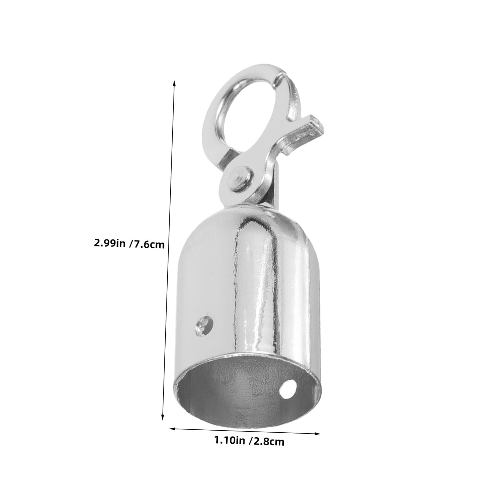 WOONEKY 12 Pezzi Ganci Metallici per Cordini con Chiusura Scatto Terminali Resistenti per Corde di Barriere e Corrimano Fissaggi Sicuri per Controllo Folla in Hotel e Aeroporti Finitura
