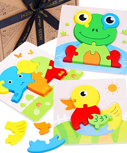 Jaques von London Tiere Holzspielzeug Puzzle | Puzzle ab 3 | Montessori Holz Spielzeug | Seit 1795