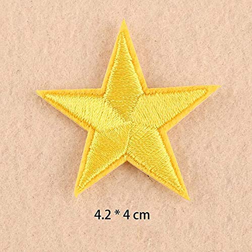 Milisten 10 Stück Fünfzackige Stern-Aufnäher – Zum Aufbügeln Oder Nähen, Ca. 4,4 Cm, Für Kleidung & DIY