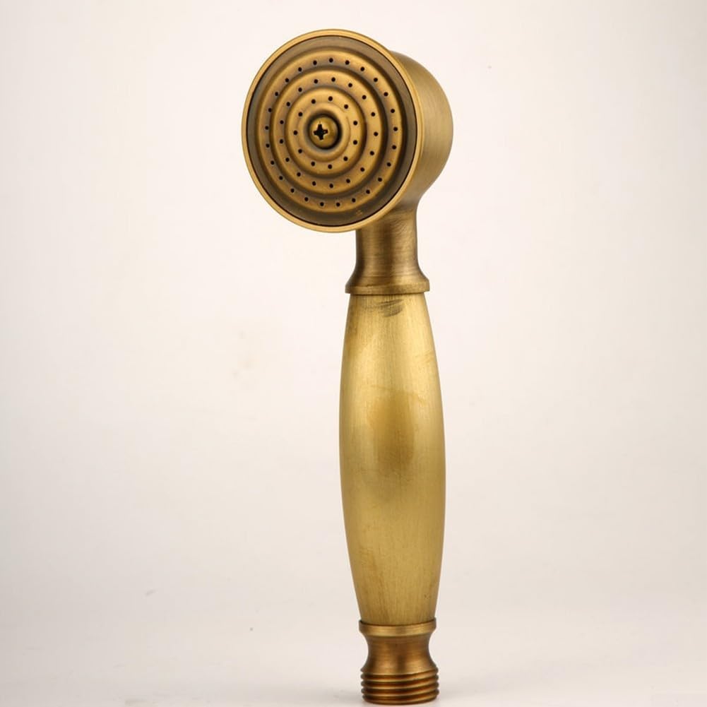 Vintage mosiężna głowica prysznicowa wysokociśnieniowa zdejmowana wąż 150 cm oszczędzająca wodę elegancka oprawa łazienkowa styl retro i stylowe akcesorium prysznicowe