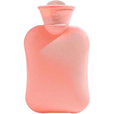Hot Water Bottle, 500ml Thickening of PVC Hot Water Bottle Traditional Pill Shaped Design Featuring Secure Leak Proof Lid for Pain Relief, Back, Neck, Waist, Feet, Periods, Cramps, Winter Gift (Pink) Cover
