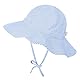 Durio Sonnenhut Baby Hut Kinder Verstellbarer Faltbare UV-Schutz mit Verstellbarem Bindebändern und Breite Krempe Blau-Weiß Streifen 12-24 Monate (Tag Size M)