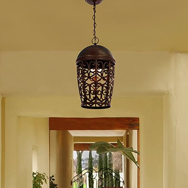 Designers Fountain 97594-BU Amherst Hanging Lantern, Burnt Umber