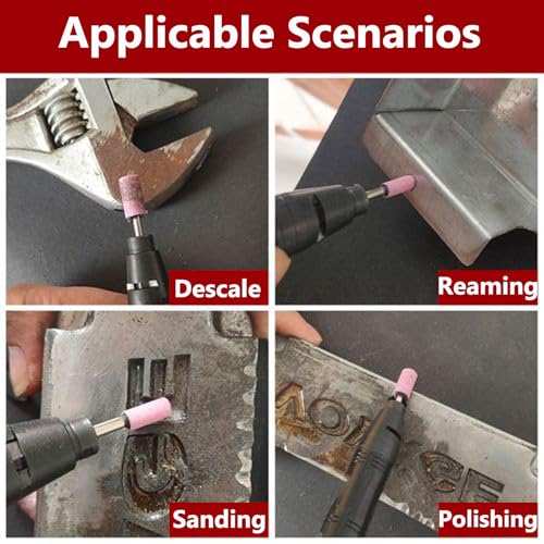 JUNLIXN 100 Peças de Pedras de Moagem Rotativas - Haste de 3/32