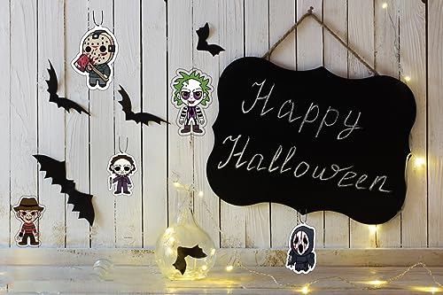 Image of Halloween horror Car Air Fresheners - Cute & Scary Car Interior Accessory Hanging, Home Decoration, Fresh Room, Bathroom, Closet,Holiday Gift for Men and Women, Pack of 5