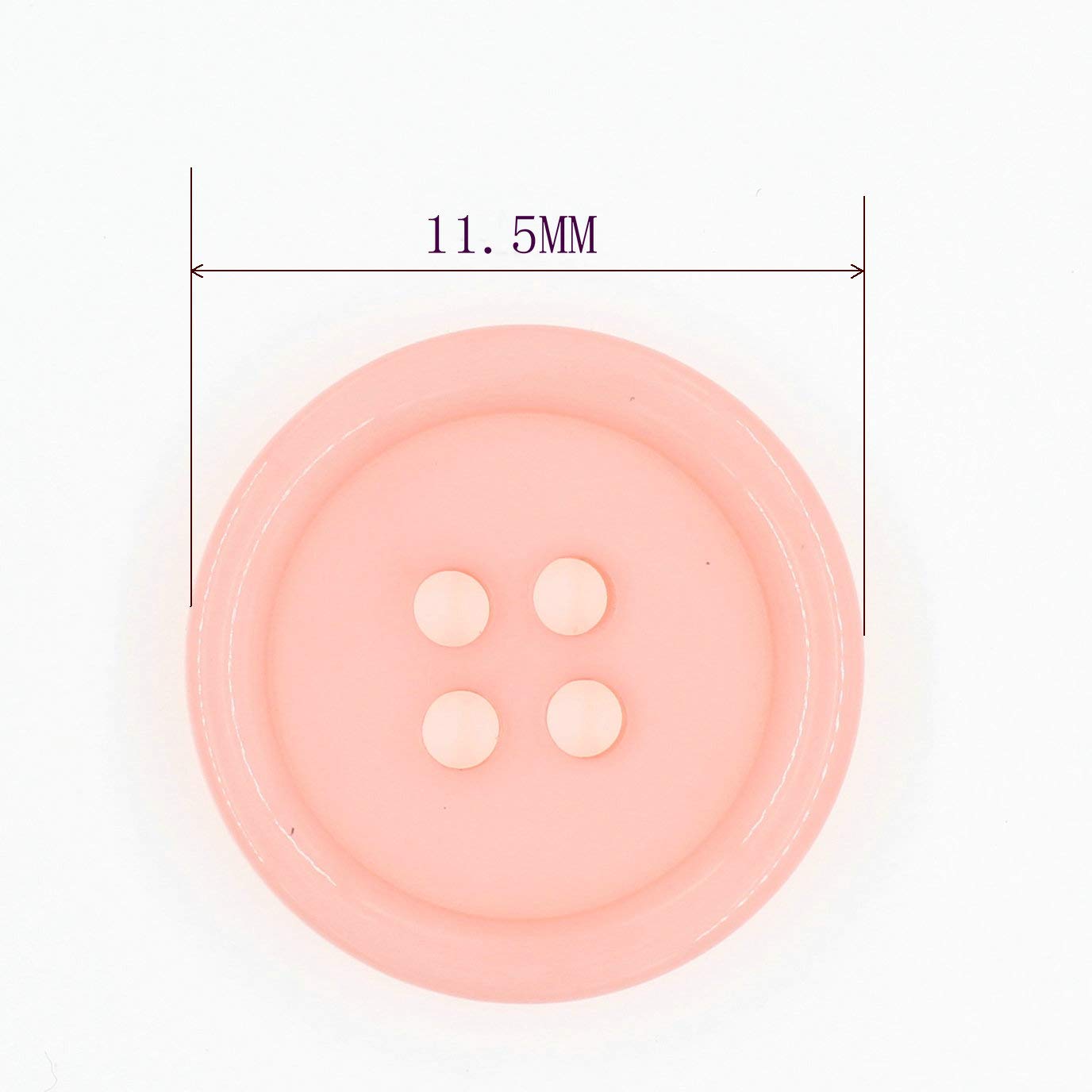 Leekayer 500 Pcs Resin Sewing Buttons - 11.5mm (0.43") 4-Hole Flat Back Green Buttons For DIY Crafts & Clothing - View #10