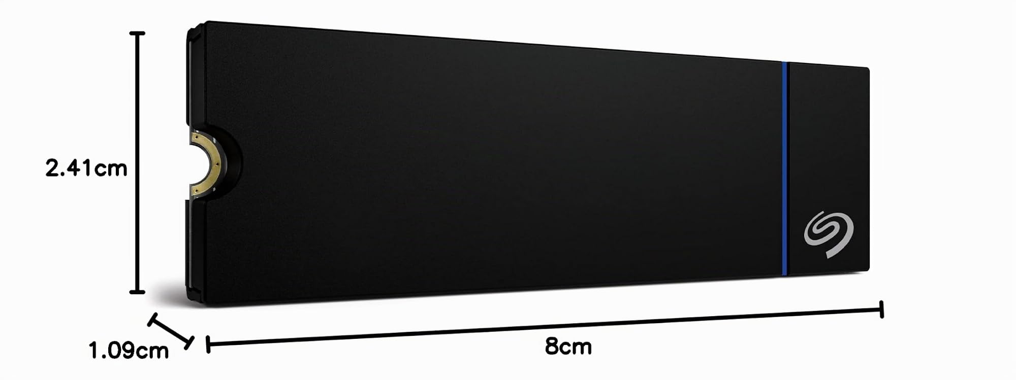 Seagate Game Drive M.2 SSD pour PS5, 2 to, SSD Interne - NVMe 1,4 PCIe 4e génération, jusqu'à 7 300 Mo/s avec dissipateur de Chaleur, incl. 2 semaines playstation+ (ZP2000GP3A4001)