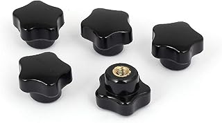 New Lon0167 M6 Female Featured Thread 25mm Plastic reliable efficacy Star Head Screw On Clamping Knob Grip Black 5pcs(id:2fd 4a 3b cb2)