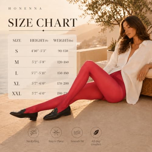Image of HONENNA Sheer Tights for Women 2 Pairs Ultra Thin Reinforced T Crotch Control Top Pantyhose Stockings