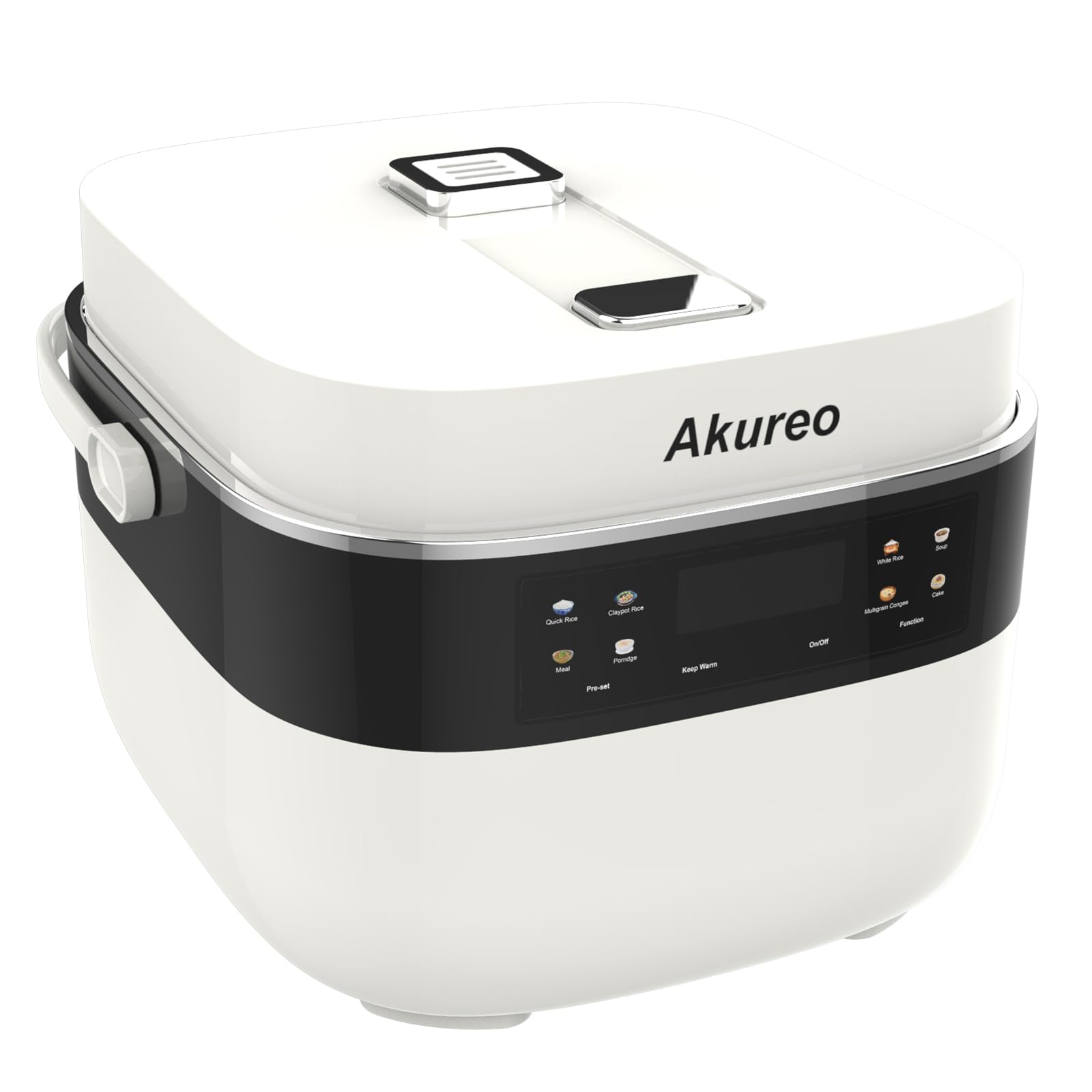 3L Smart Rice Cooker 6-Cup Uncooked Fuzzy Logic Stainless steel spherical inner pot with non-stick ceramic glaze coating