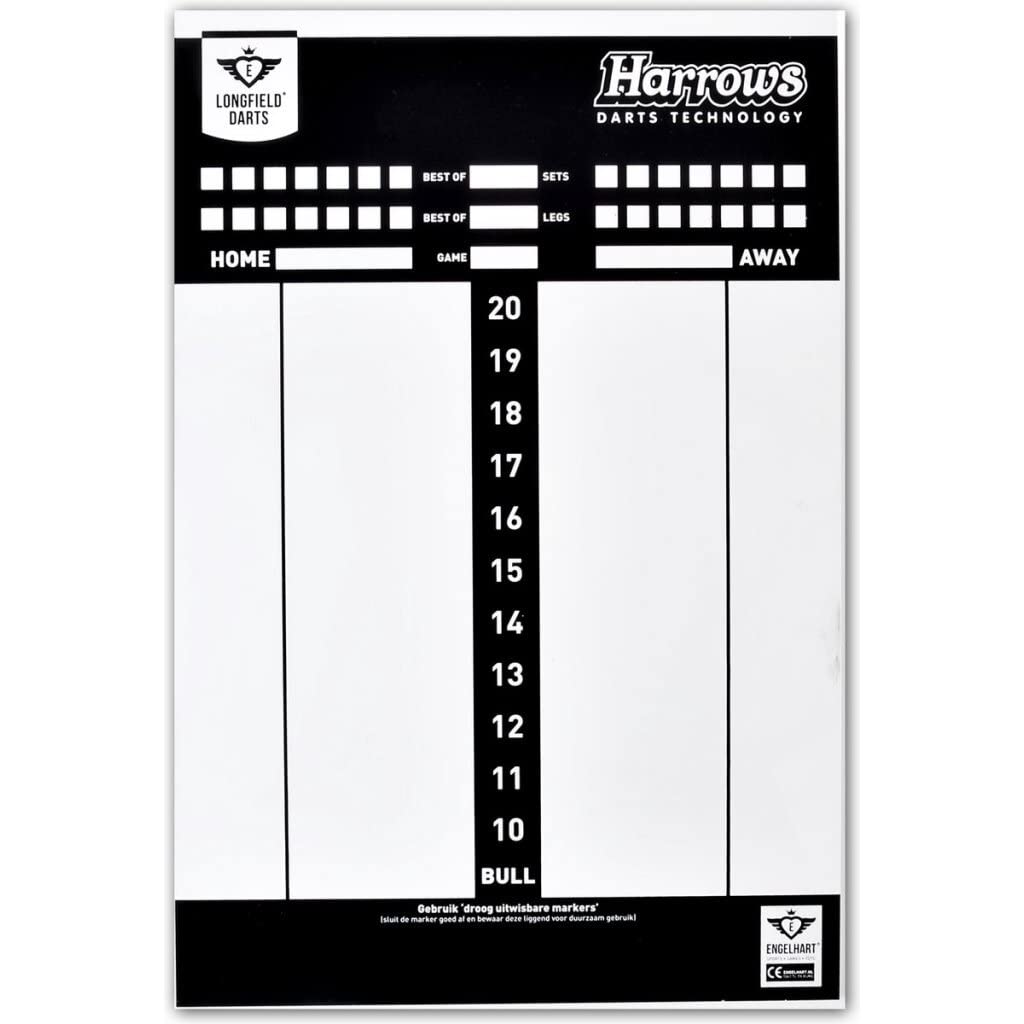 Speelgoed 060480 - Darts und Zubehör Dart Scorebord Whiteboard, Mehrfarbig