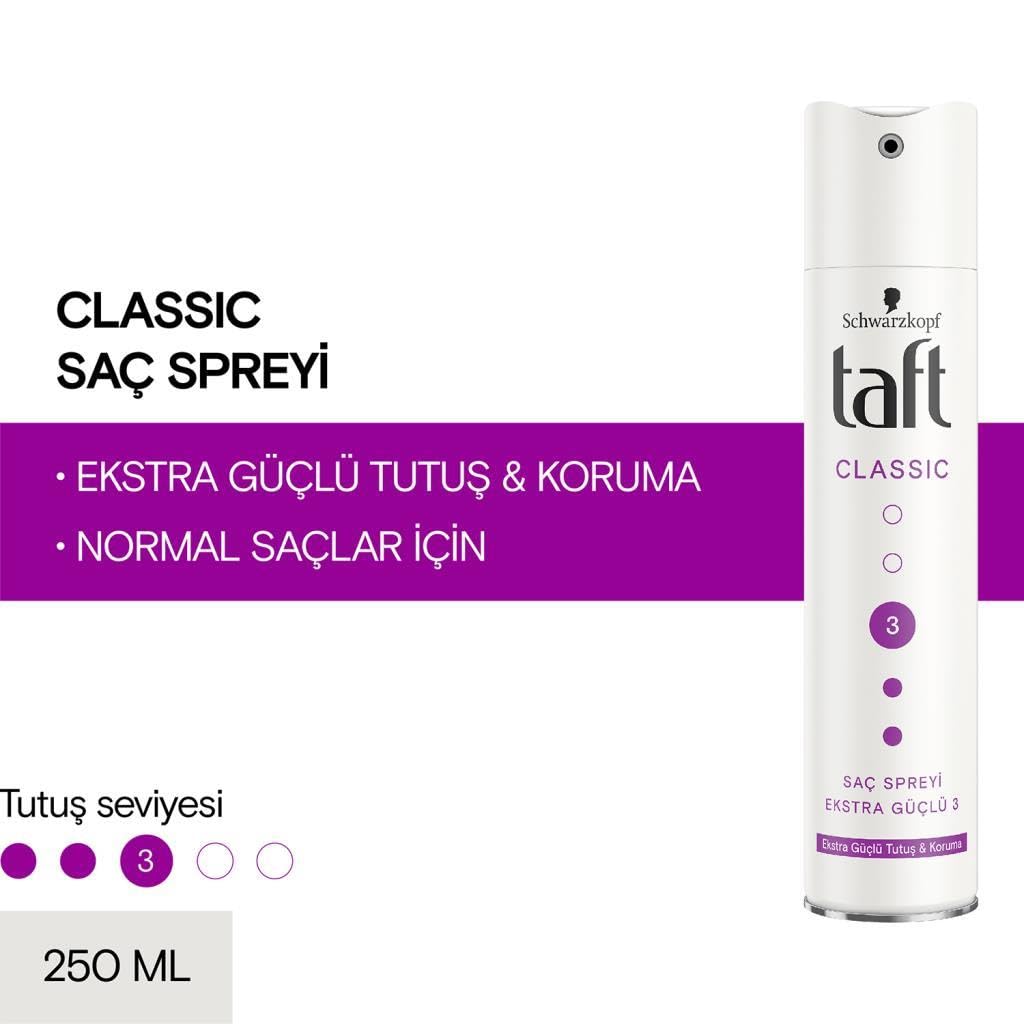 Taft Classic Ekstra Güçlü Saç Spreyi 250 ml