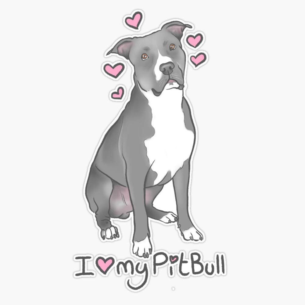 Pitbull (Female) Sticker Vinyl Waterproof Sticker Decal Car Laptop Wall Window Bumper Sticker 5