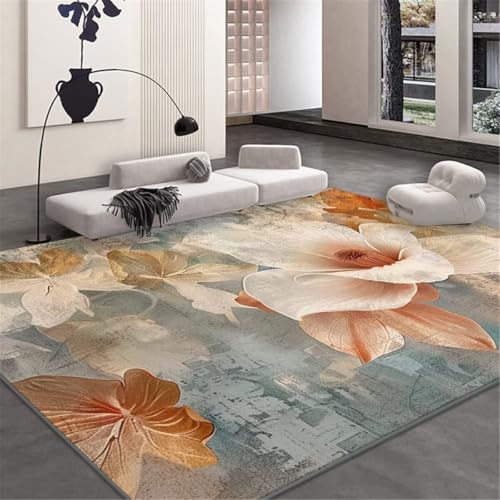 Tapis doux chambre tapis table basse 80x200cm mer de fleurs confortable - 2