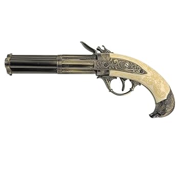 Amazon.co.jp: DENIX デニックス フリントロック 3バレル銃(銃尾