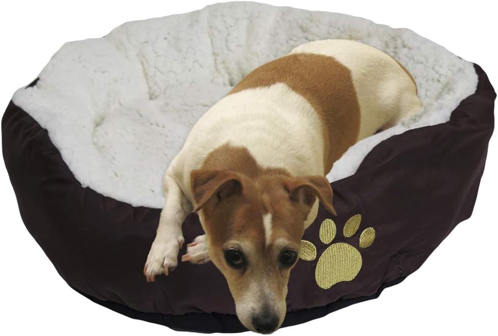 Evelots® Soft Pet Bed,For Cats & Dogs, 17"D x 5"H, Brown