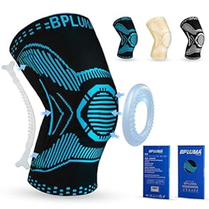 Bpluma Knee Brace for Knee Pain Men and Women, Knee Compression Sleeve for Torn Meniscus, Arthritis, Joint Pain，Knee Support for Working Out, Running, Weight Lifting，Fitness