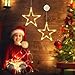 CNMTCCO LED Sterne Weihnachtsbeleuchtung, 2 Stück 10 LED Lichtervorhang mit Saugnäpfe, Timer, Batteriebetriebene, Fenster Lichterkette Lnnen für Weihnachten Deko,Party,Hochzeit,Balkon(...
